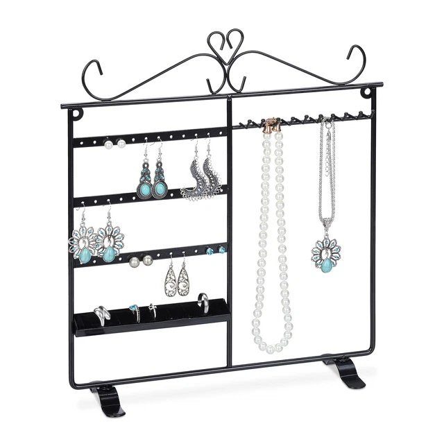 Présentoir Collier Présentoir à Bijoux En Bois PandaHall - 12 Emplacements Pour Colliers Et Bracelets - Design Compact Et élégant Display Bijouterie