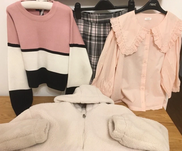 Girls Clothing Bundle Age 11-12 Years- Jacket, Shirt, Jumper, Skirt-New Look VGC