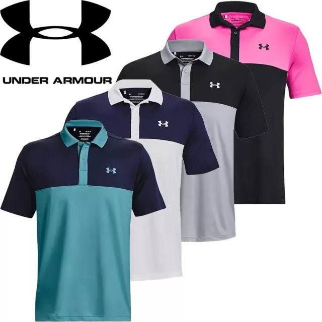 Under Armour Ua Mens Color Block 3.0 Performance Stretch Golf Polo Shirt