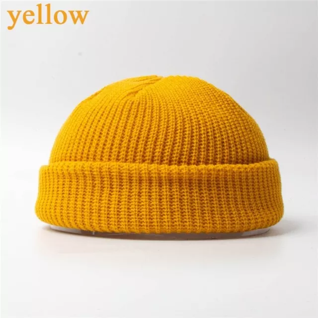 Men Women Knitted Hat Beanie Skullcap Cap Cuff Brimless Winter Warm Fashion Cute