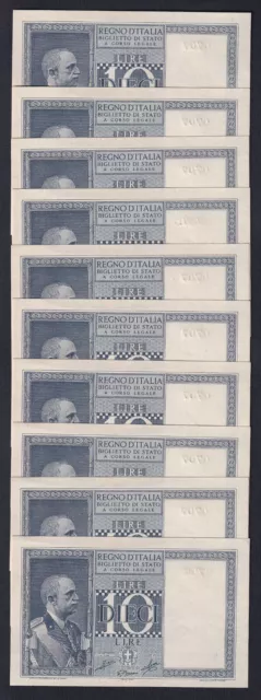 Italy 10 lire Empire 1944 P-25c FDS/UNC (Price per 1 banknote) B-02