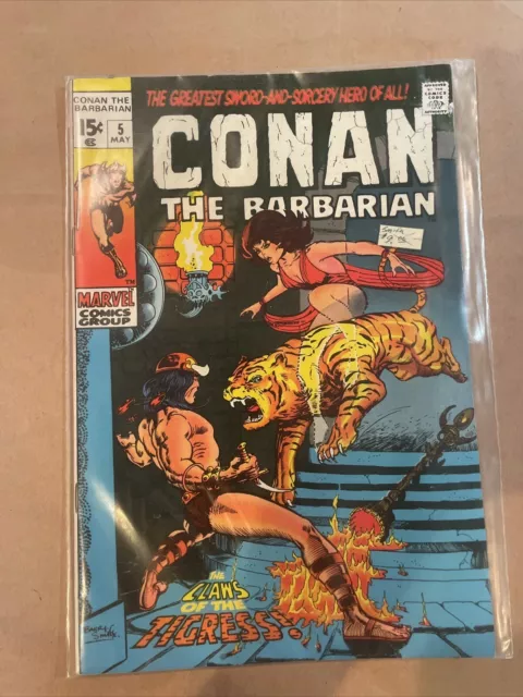 CONAN THE BARBARIAN #5 GREAT! Condition 1971 Marvel Comics See Desc