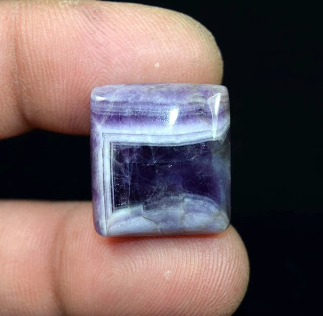 Améthyste Naturelle Dentelle Agate Coussin Cabochon Pierre Précieuse Lâche...