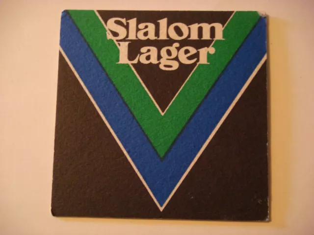 Beer Breweriana Coaster ~ The Caledonian Brewery Company Slalom Lager ~ SCOTLAND
