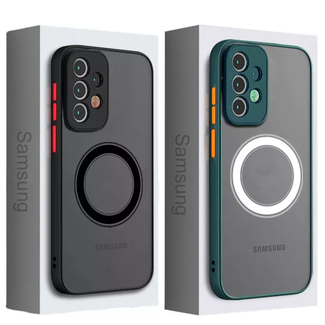 For Samsung S23 S22 Plus Ultra S21 Shockproof Clear Mag Safe Magnetic Case Cover