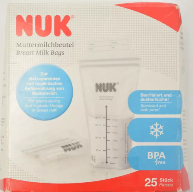 Nuk Muttermilchbeutel 25 Stück Neu