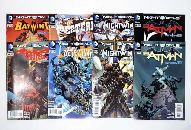 DC New 52 Night of Owls First Printing Comic Lot of 8 Batman Nightwing Batwing 9