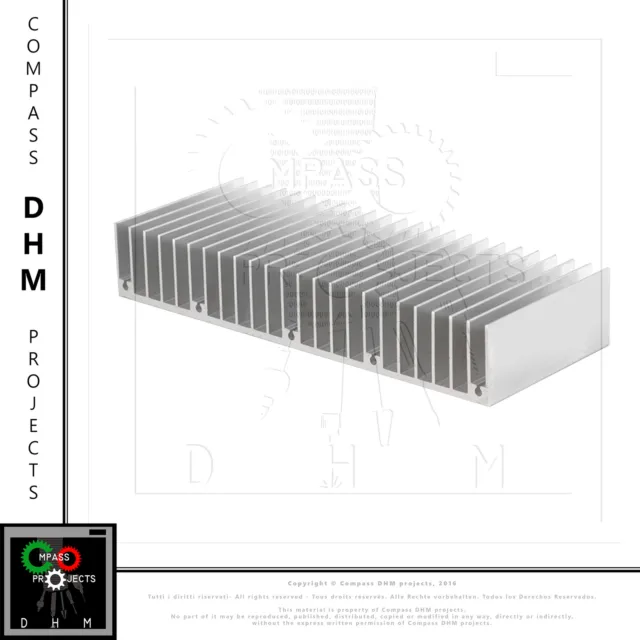 Disipador en Aluminio 150 60 25 MM Disipador de Calor Ventilador CPU