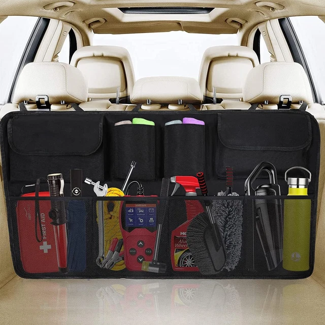 Borsa per Bagagliaio con 8 Tasche Portaoggetti Organizer per Cofano Auto Camper