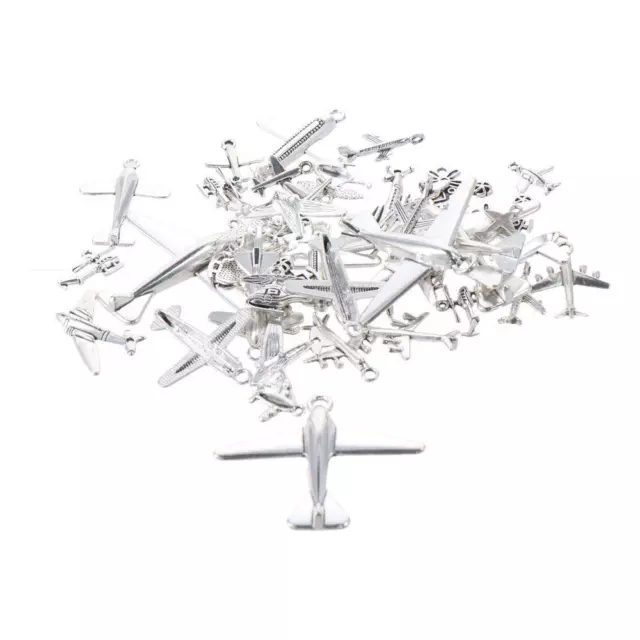 60pcs 12 Styles Aircraft Plane Charms  for DIY Jewelry