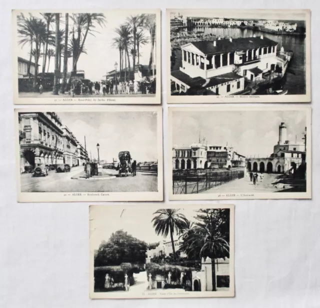 Algérie. Alger - Lot 10 Cartes Postales Anciennes (Voir Photos) 3