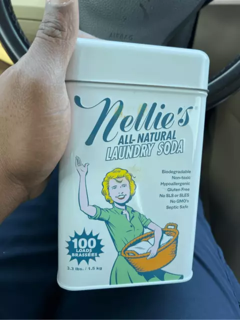 Nellie's Non-Toxic Vegan Powdered Laundry Detergent, 100 Loads (3.3lbs) Fresh