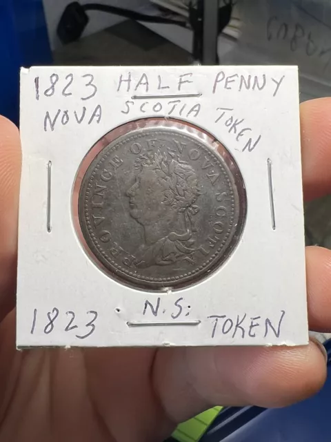 1823 Nova Scotia Half Penny Token