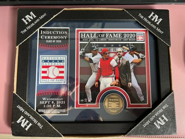 The Highland Mint Hall of Fame 2020 Induction Ceremony Frame Coin Jeter Walker