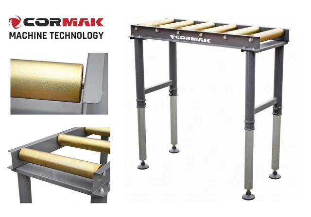 CORMAK SERVANTE Convoyeur d'entrées sortie 1 m 6 ROULEAUX 900 kg scie a ruban
