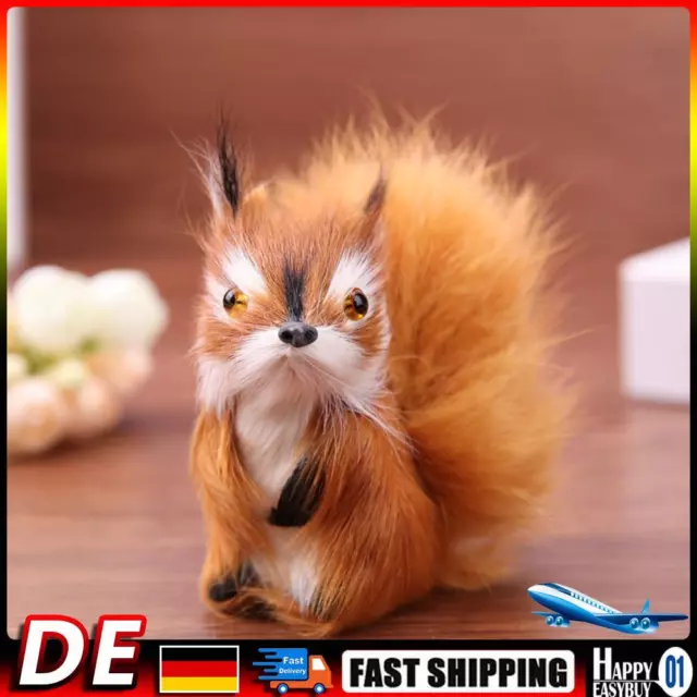 Plush Artificial Squirrel DIY Crafts Animal Squirrel Specimen for Home Ornaments