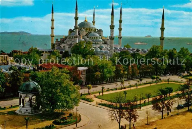73007056 Istanbul_Constantinopel Blaue Moschee und Kaiser Wilhelm II Brunnen Ist