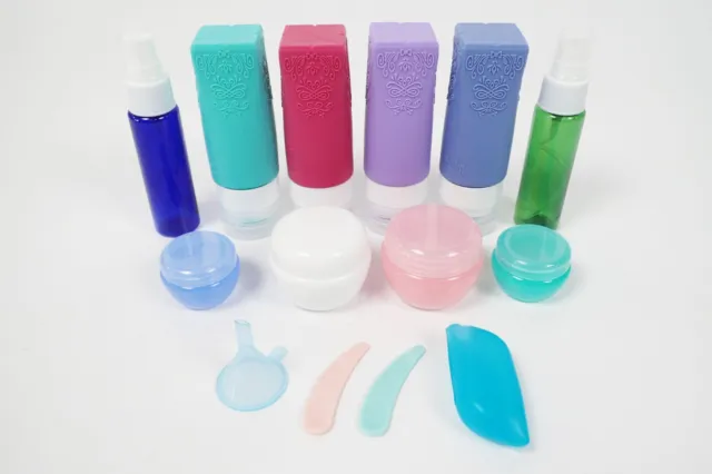 14 Pack Travel Bottles TSA Approved 2.9oz Silicone Refill Container Spray Jar