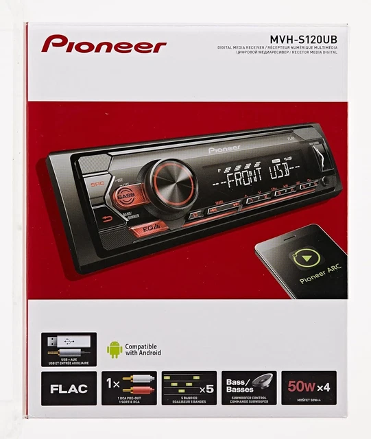 Autoradio Pioneer MVH-S120UBW 1 DIN - USB, AUX, Compatibile Android, Display Bianco - Foto 5