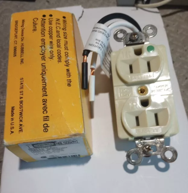 Hubbell Hblsg62Hi Nema 5-15R Hospital Grade  15A 125V Tr Duplex Receptacle   Nib