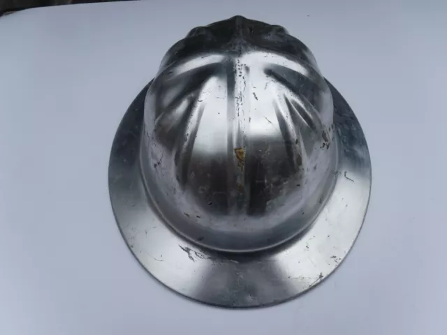 Vintage Willson Aluminum hard hat, liner rough..