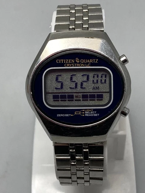 Vintage Citizen Crystron LC 4-095707 TA Quartz Men's Wristwatch