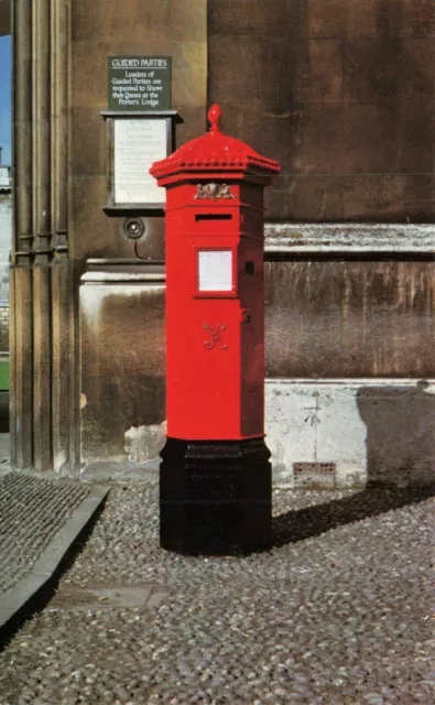 Postcard, Penfold Pillar Post Box, Kings College, Cambridge, Cambridgeshire MN6