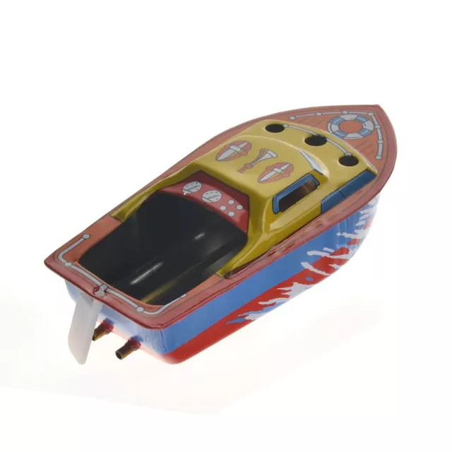 PONYO SHIP Pop-Pop Boat Putt Vtg style Tin Litho Candle/Steam Power New RUDDER 2