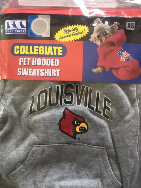 University of Louisville Cardinals Pet Dog Hoodie XS Adorable Sweatshirt