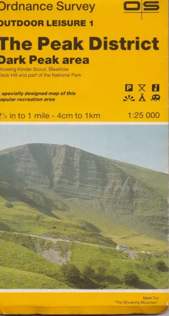 Outdoor Leisure Maps 1: Peak District: Dark Peak Area by Ordnance Survey 1991