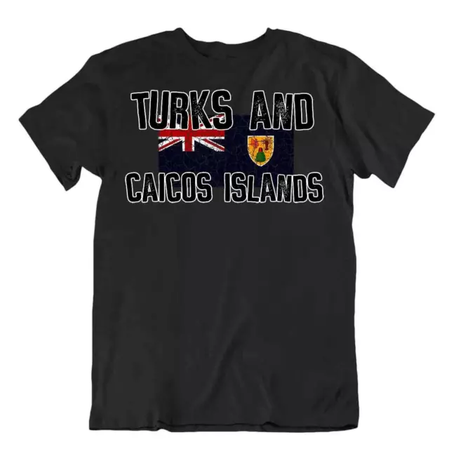 Îles Turques-et-Caïques Drapeau Souvenir voyage cadeau tourisme vacances T-shirt