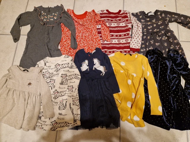 girls long sleeved dresses 3-4 years bundle