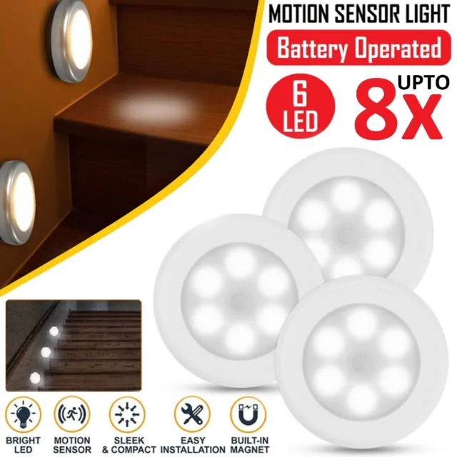 LED Motion Sensor Night Light Wall Mounted Lights Induction Lamp Cabinet Lights