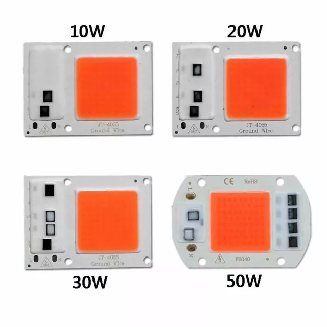 Led Chip Full Spectrum COB Plant Grow Flood Light Lamp 10w 20w 30w 50w 110v 220v