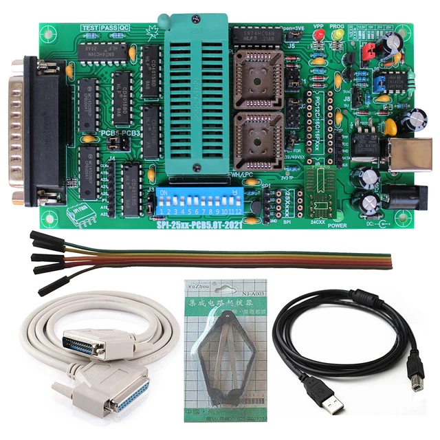 SPI 25XX EPROM programmer BIOS009 PIC, Promotion clip PLCC32+SOIC 8-pin ...