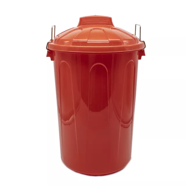 Cubo basura plastico comunidad con tapa 100 Litros Rojo