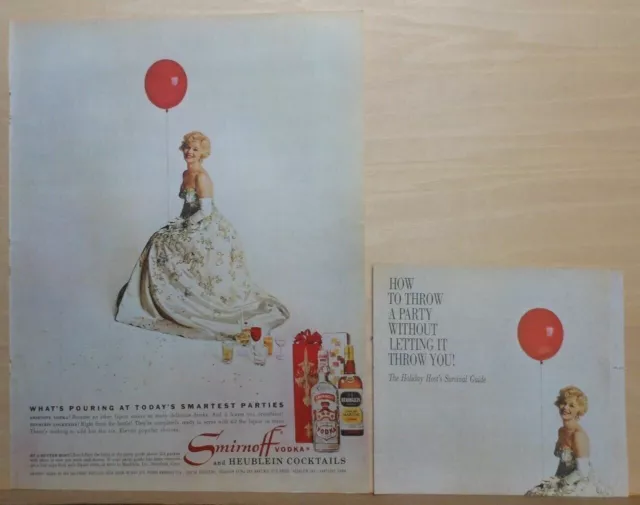 1963 magazine ad & recipe booklet for Smirnoff - How to throw a cocktail party