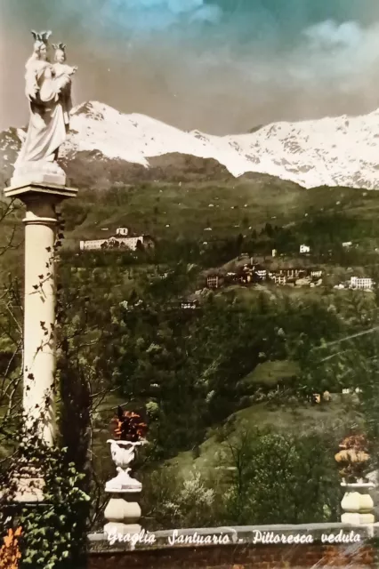 Cartolina - Biella - Graglia Santuario - Pittoresca veduta - 1960 ca.