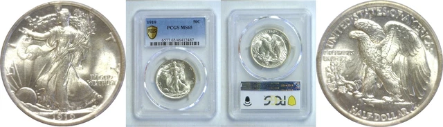 1919 Walking Liberty Half Dollar PCGS MS-65