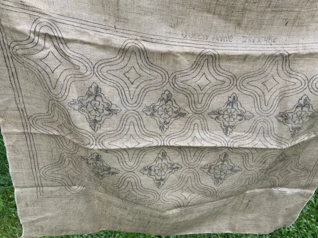 Alfombras de reliquia enganchadas arpillera patrón estampado RI Queen Anne 28 x 40