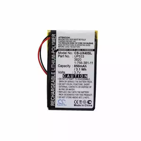 Battery For SONY 1-756-381-11 SONY UP553 SONY Clie PEG-UX40 SONY Clie PEG-UX50