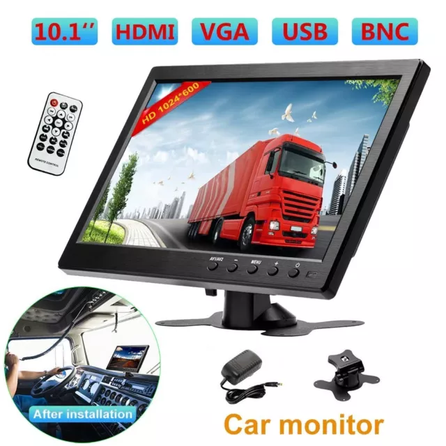 10 "Zoll TFT LCD-Bildschirm BNC AV VGA HDMI CCTV-Sicherheit Für Bus-LKW DC 12V