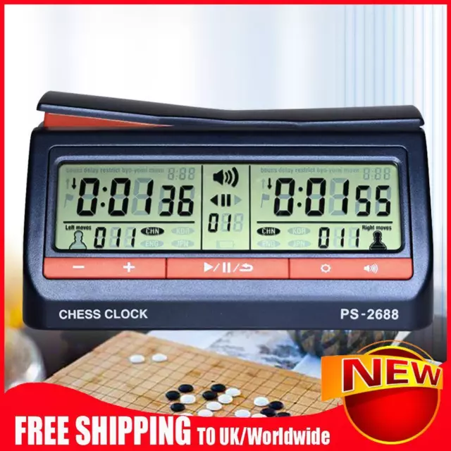 Chess Games Timer Multifunctional Count Up Down Timers for International Chess