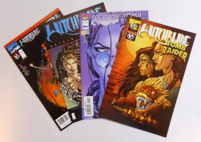 Witchblade Lot (4) Tomb Raider  Elektra  Origin Special  Top Cow  Wizard 1997-99