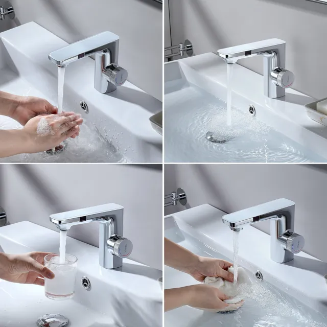 Infrarot Sensor Wasserhahn Automatik Waschtischarmatur Waschbecken Mischbatterie 2