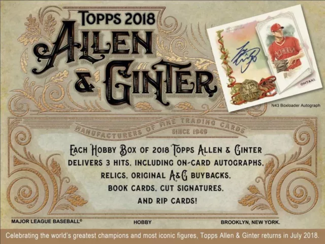 2018 Topps Allen & Ginter Base COMPLETE YOUR SET YOU PICK Second Half #151-300