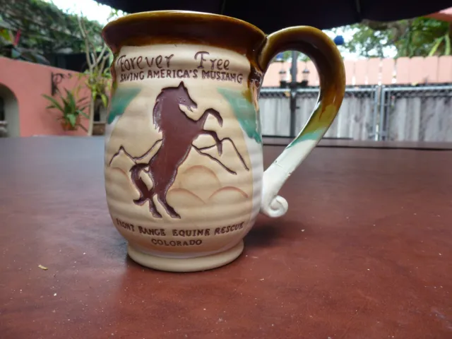 "Forever Free" - Wild Mustang  Equine Rescue - Large Coffee Mug