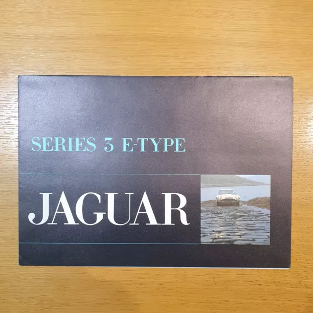 Jaguar Series 3 E-Type Car Sales Brochure, UK Market 1973 multilingual fold-out