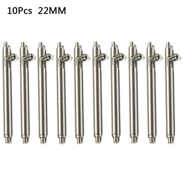10Pcs Quick Release Spring Bars Stainless Steel Watch Band Strap Pin Bar 12~2 Sb