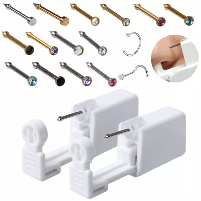 Piercer pistola piercing borchie naso gemma cassaforte monouso unità piercing sterile Todn$v